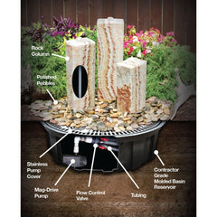 Blue Thumb Smooth Speckled Granite Fountain ABART2000