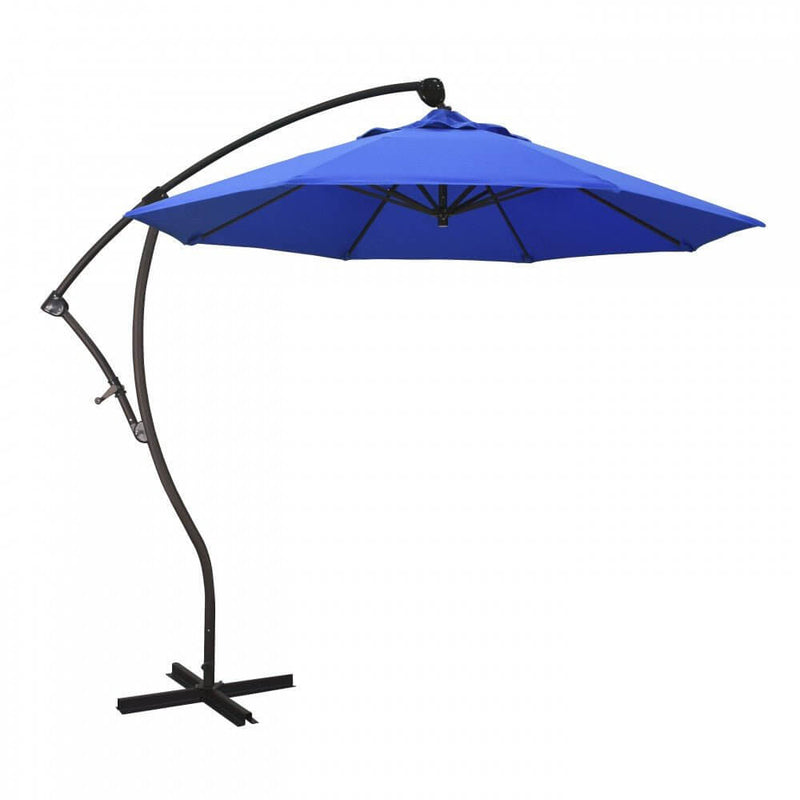 California Umbrella Bayside Series 9 ft Residential Cantilever Patio Umbrella - Durable Aluminum Construction with Crank Lift BA908