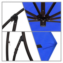 California Umbrella Bayside Series 9 ft Residential Cantilever Patio Umbrella - Durable Aluminum Construction with Crank Lift BA908
