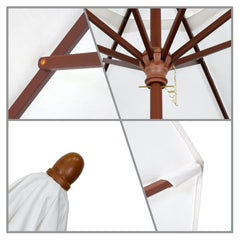 California Umbrella Grove Series 9 FT Commercial Grade Patio Umbrella Hardwood Pole with Push Lift MARE908