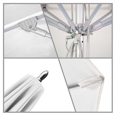 California Umbrella Newport Series 11 FT Round Commercial Patio Umbrella: Aluminum Pole, Pulley Lift And Fiberglass Ribs AATF118AH