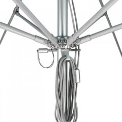 California Umbrella Newport Series 7.5 FT Square Commercial Patio Umbrella: Robust Aluminum Frame With Pulley Lift And Fiberglass Ribs AATF758AH