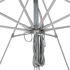 California Umbrella Newport Series 7.5 FT Square Commercial Patio Umbrella: Robust Aluminum Frame With Pulley Lift And Fiberglass Ribs AATF758AH