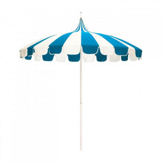 California Umbrella Pagoda Series 8.5 ft Residential Patio Umbrella - Elegant Pagoda Cut with Pacifica Canvas fabric and Push Lift SMPT852PACIFICA