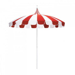 California Umbrella Pagoda Series 8.5 ft Residential Patio Umbrella - Elegant Pagoda Cut with Pacifica Canvas fabric and Push Lift SMPT852PACIFICA