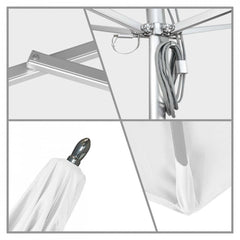 California Umbrella Rodeo Series 7.5 FT Square Commercial Patio Umbrella: Durable Aluminum Construction With Pulley Lift AAT75754A