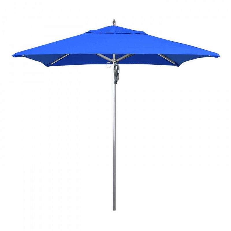 California Umbrella Rodeo Series 7.5 FT Square Commercial Patio Umbrella: Durable Aluminum Construction With Pulley Lift AAT75754A