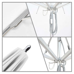 California Umbrella Rodeo Series 9 FT Round Commercial Patio Umbrella – Sturdy Aluminum Pole With Pulley Lift AAT908A