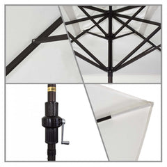 California Umbrella Tahoe Series Large 11 ft Rectangle Patio Umbrella - Residential Grade with Crank Lift GS1188