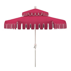 California Umbrella Terrace Series 9 FT Double Tier Residential Patio Umbrella with Crank Lift – Montecito Canyon Key Cut Dream House Edition LUNA906B174DT-MCK-DREAMHOUSE