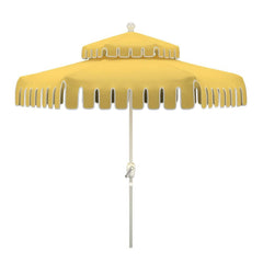 California Umbrella Terrace Series 9 FT Double Tier Residential Patio Umbrella with Crank Lift – Montecito Canyon Key Cut Dream House Edition LUNA906B174DT-MCK-DREAMHOUSE