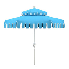 California Umbrella Terrace Series 9 FT Double Tier Residential Patio Umbrella with Crank Lift – Montecito Canyon Key Cut Dream House Edition LUNA906B174DT-MCK-DREAMHOUSE