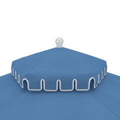 California Umbrella Terrace Series 9 FT Double Tier Residential Patio Umbrella with Crank Lift – Montecito Canyon Key Cut Dream House Edition LUNA906B174DT-MCK-DREAMHOUSE