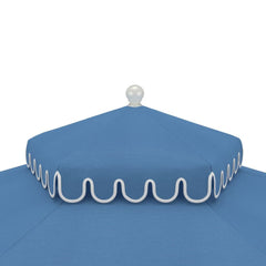California Umbrella Terrace Series 9 FT Limited Edition Malibu Point Scallop Cut Dream House Edition Patio Umbrella LUNA906B174DT-5426-MPS-BND503016