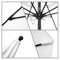California Umbrella Venture Series 9 FT Commercial Patio Umbrella – Sturdy Aluminum Pole With Push Lift and Fiberglass Ribs ALTO908