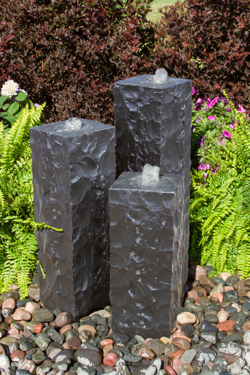 Blue Thumb Chiseled Black Basalt Fountain Kit ABBC800