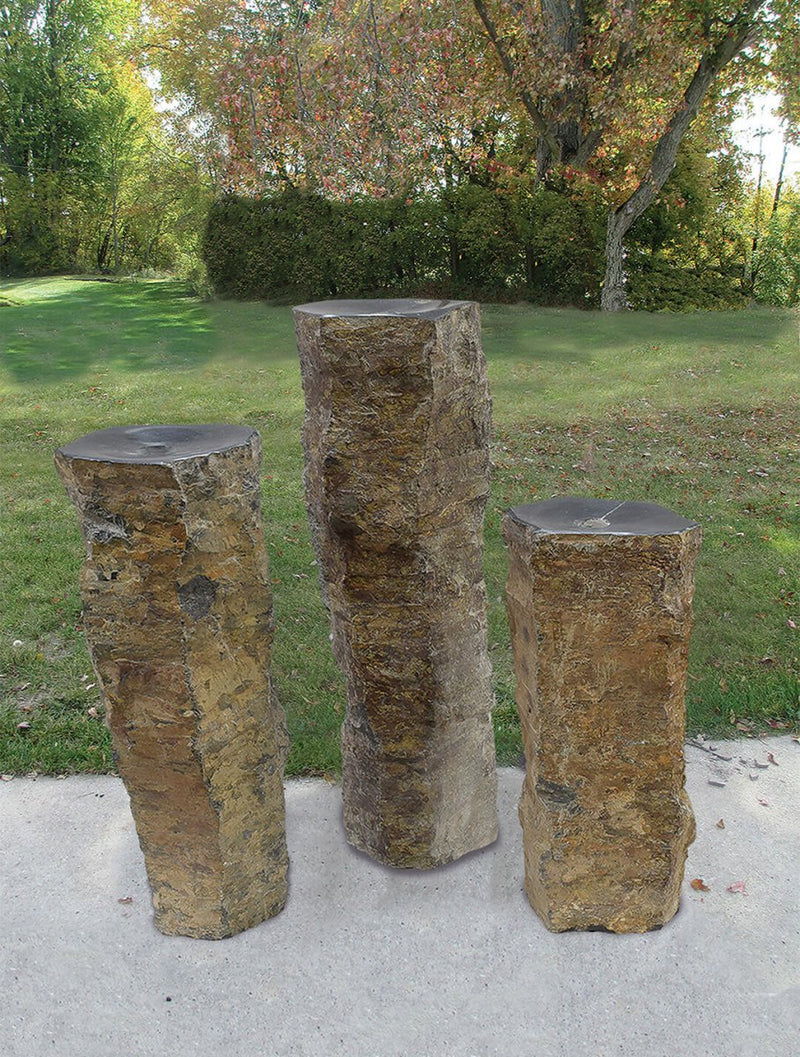 EasyPro Three Piece Large Polished Top Basalt Fountains - 32