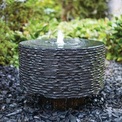 EasyPro Tranquil Décor - Basalt Fountain - Levitation Fountain - 24" dia x 12" tall w/ 6" pedestal HBLV2