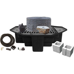 EasyPro Tranquil Décor - Basalt Fountain - Levitation Fountain - 24" dia x 12" tall w/ 6" pedestal HBLV2