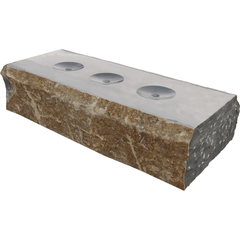 EasyPro Tranquil Décor - Basalt Fountain - Triad Fountain - 24" x 48" x 12" Tall - Complete Kit HTR3FK