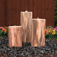 EasyPro Tranquil Décor - Designer Series - Moreno Fountain Column Kit - 18", 24" and 30" w/ 48" basin, 1000gph pump, plumbing and light rings HDS320KL