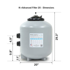 Evolution Aqua K+ Presure Filter PFKE40015M25US Pressure Filters