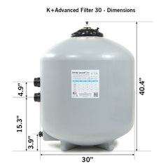 Evolution Aqua K+ Presure Filter PFKE40015M25US Pressure Filters