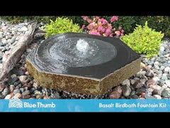 Blue Thumb Basalt Bird Bath Fountain Kit ABBBF12