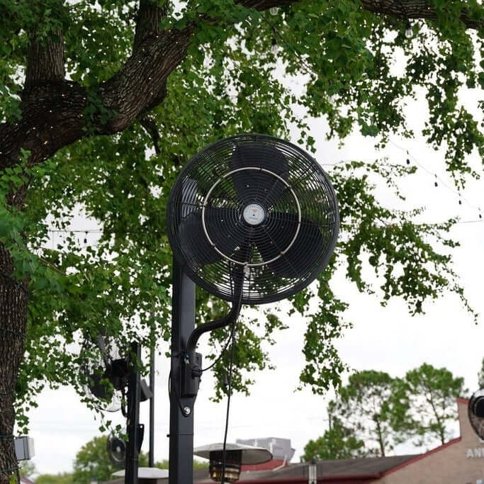 Mistcooling Misting Fan with 24 Inch Outdoor Fan with 1500 PSI Misting Pump - With Stainless Steel Fan Misting Ring MC36140