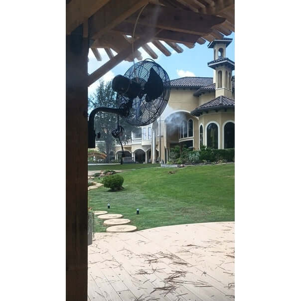Mistcooling Patio Misting Fan - Outdoor Fan 18 Inch Oscillating - High Pressure - With Center Hub MC36110
