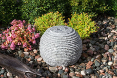 Blue Thumb Ribbed Sphere - Granite Fountain Kit ABGSR16K