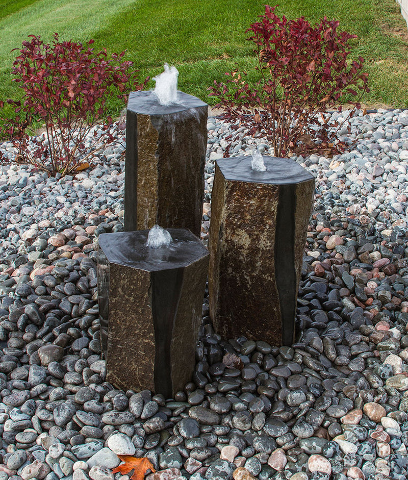 Blue Thumb Semi-Polished Basalt Fountain Kit ABBC300