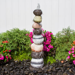 Blue Thumb Stacked Pebble Fountain ABSPF40